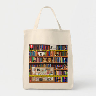 Bolsa Tote Biblioteca Bag Cozy Mistérios Bookshelf