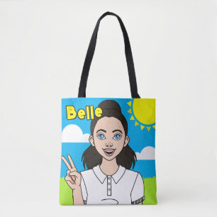 Bolsa Tote Biblioteca de Estudantes da Escola de Cartoons de 