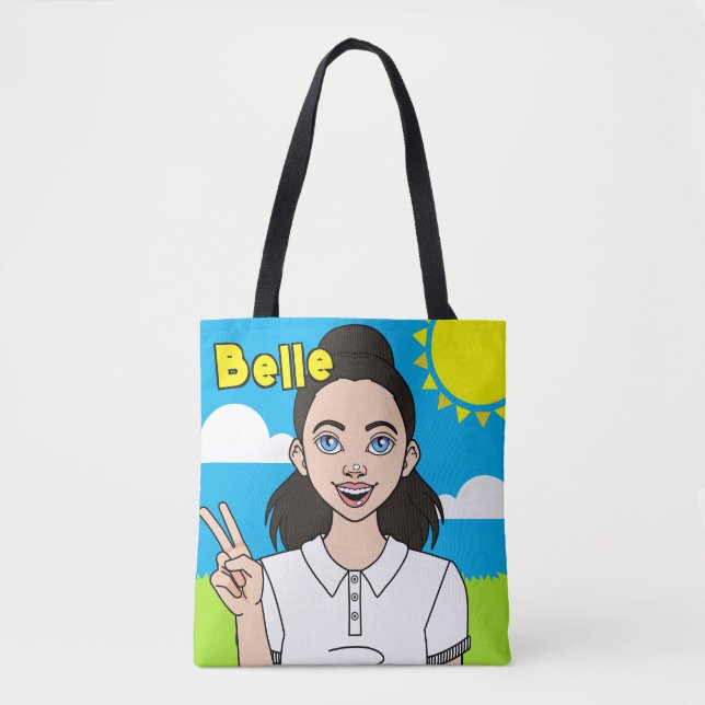 Bolsa Tote Biblioteca de Estudantes da Escola de Cartoons de  (Frente)