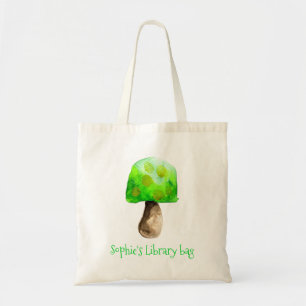 Bolsa Tote Biblioteca de ferramentas do Cogumelo Verde Toadst