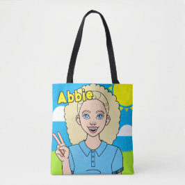 Bolsa Tote Biblioteca de nomes de estudantes de cartoon loira