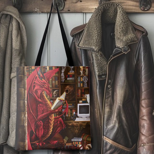 Bolsa Tote Biblioteca Podcast Dragon (Criador carregado)
