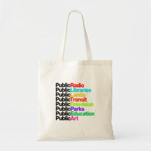 Bolsa Tote Bibliotecas de Rádio Pública Terrenos Trânsito Ted