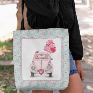 Bolsa Tote Bicho de Estimação do Dia dos Namorados Carro Fofo