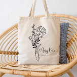 Bolsa Tote Bicho de Janeiro de mês de nascimento personalizad<br><div class="desc">Um belo buquê botânico que representa o mês de nascimento de janeiro. O presente ideal para deixar sua pessoa favorita saber o quanto você se importa. Perfeito para todas as ocasiões, incluindo aniversários, melhores amigos, Dia de as mães, presente de damas de honra, madrinha de casamento, nova mãe, e muito...</div>