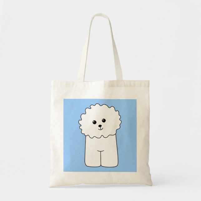 Bolsa Tote Bichon Frise. (Frente)