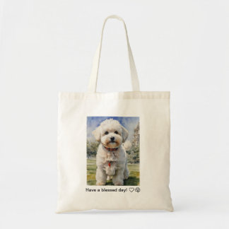 Bolsa Tote | Bichon Frise | Tenha um dia abençoado
