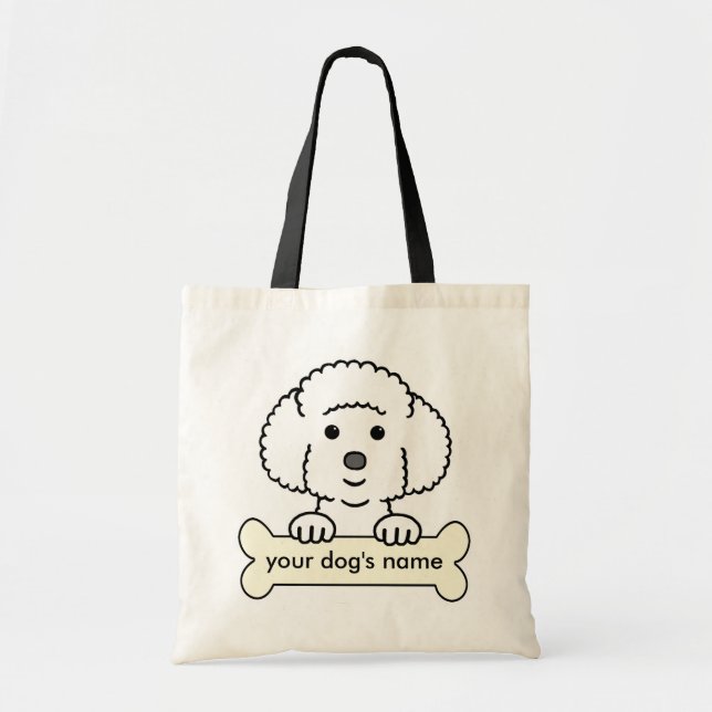 Bolsa Tote Bichon personalizado Frise (Frente)