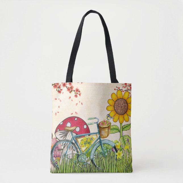 Bolsa Tote Bicicleta Amarelo Amarelo (Frente)
