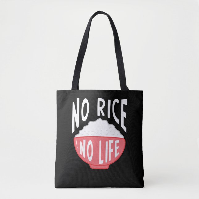 Bolsa Tote Bicicleta de Arroz Asiático Sem Arroz Viciada (Frente)
