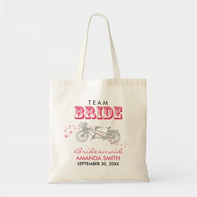 Bolsa Tote Bicicleta de Festa de casamento Personalizada para (Frente)