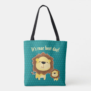 Bolsa Tote Bicicleta de leão de animais da selva