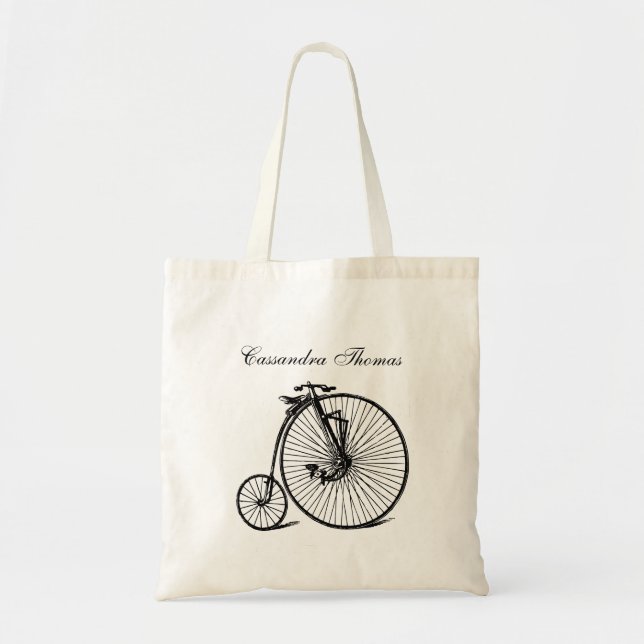 Bolsa Tote Bicicleta de Viagem Velocipede Penny Farthing (Frente)