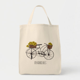 Bolsa Tote Bicicleta e Cestas de Flores