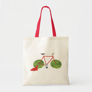 Bolsa Tote Bicicleta Engraçada com Rodas de Melancia