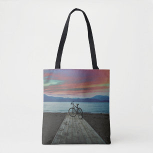 Bolsa Tote Bicicleta na piscina do cais  