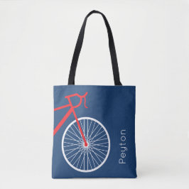 Bolsa Tote Bicicleta Vermelha e Branca