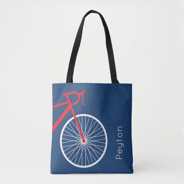 Bolsa Tote Bicicleta Vermelha e Branca (Frente)