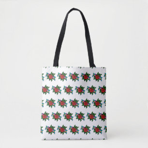 Bolsa Tote Bicicletas bonitas em Hibiscus Flower Cartoon - W