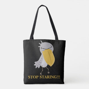 Bolsa Tote Bico-de-sapato engraçado Pare de olhar