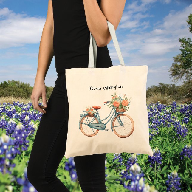 Bolsa Tote Bicycle Watercolor  (Criador carregado)