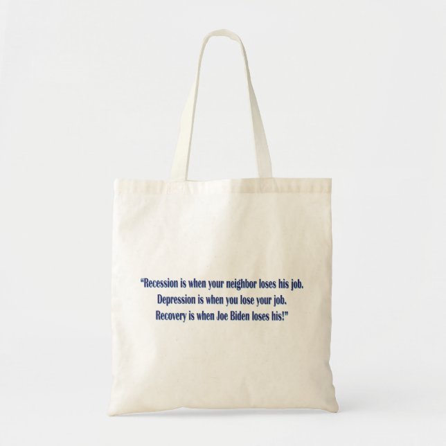 Bolsa Tote Biden-Recessão (Frente)