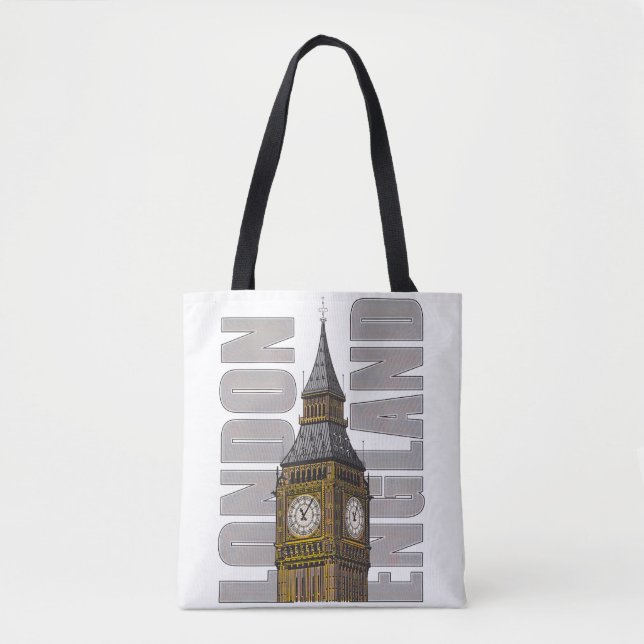 Bolsa Tote Big Ben Clock Tower Londres Inglaterra Reino Unido (Frente)