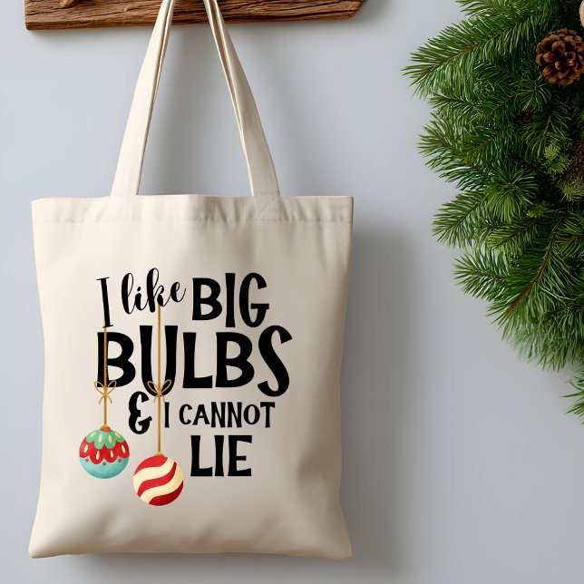 Bolsa Tote Big Bulbs Bright Funny & Festive Christmas Holiday (Criador carregado)