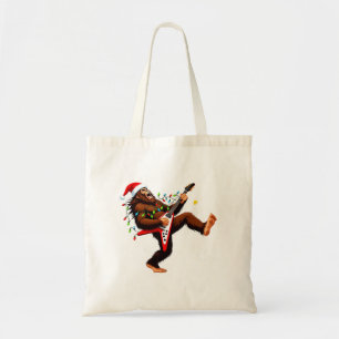 Bolsa Tote Bigfoot Sasquatch Guitarra Elétrica Natal 2026