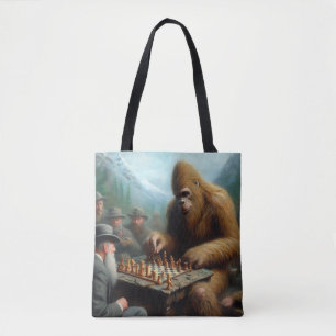 Bolsa Tote Bigfoot Tocando Xadrez