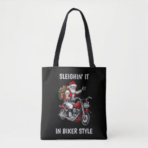 Bolsa Tote Biker Santa Claus