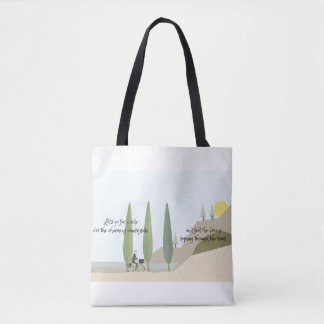 Bolsa Tote Biking through the countryside poetry