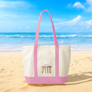 Bolsa Tote Bikinis e Martinis Moda Chic Personalizada