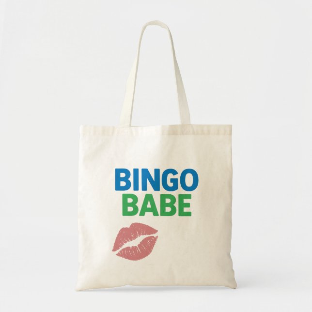 Bolsa Tote Bingo Babe Bonito e Confidente Bingo Lover (Frente)