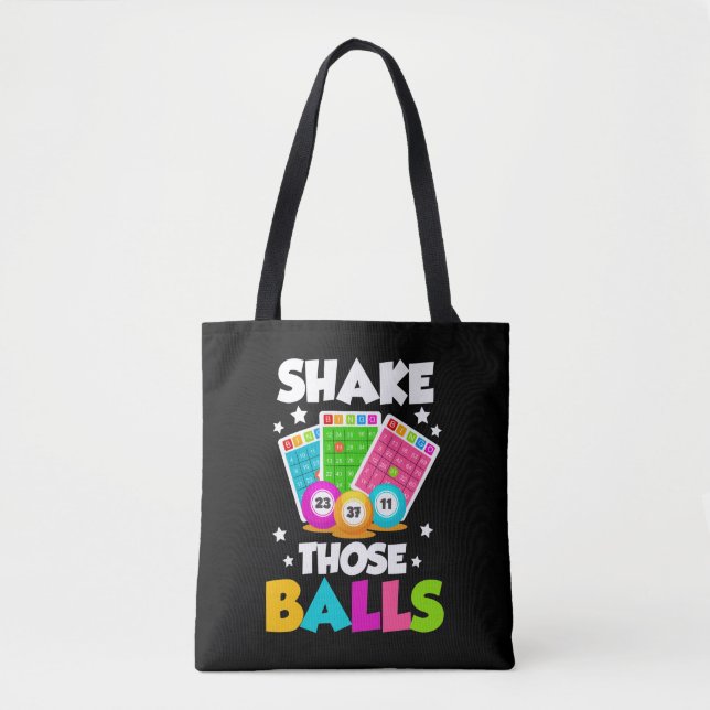 Bolsa Tote Bingo De Balls Engraçado (Frente)