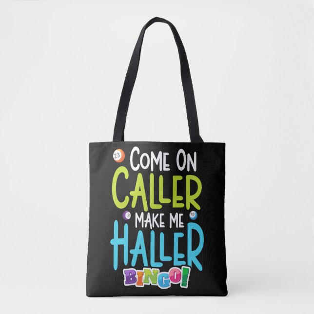 Bolsa Tote Bingo Engraçado Jogador Me Faz Holgar (Frente)
