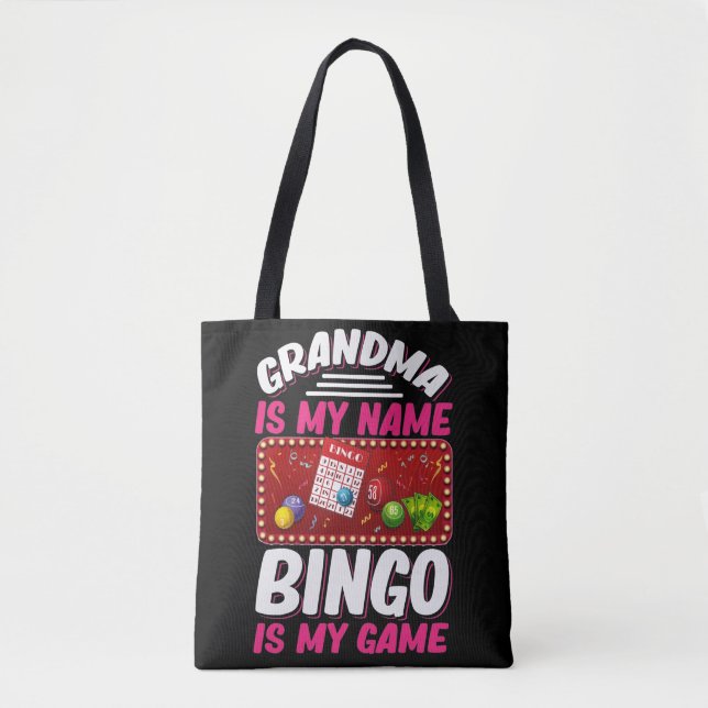 Bolsa Tote Bingo Player Avó Funny Bingo Vovó (Frente)