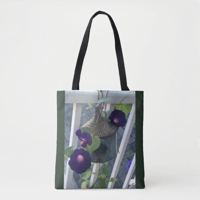 Bolsa Tote Bird House With Morning Glories (Frente)