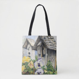 Bolsa Tote Birdhouse do jardim
