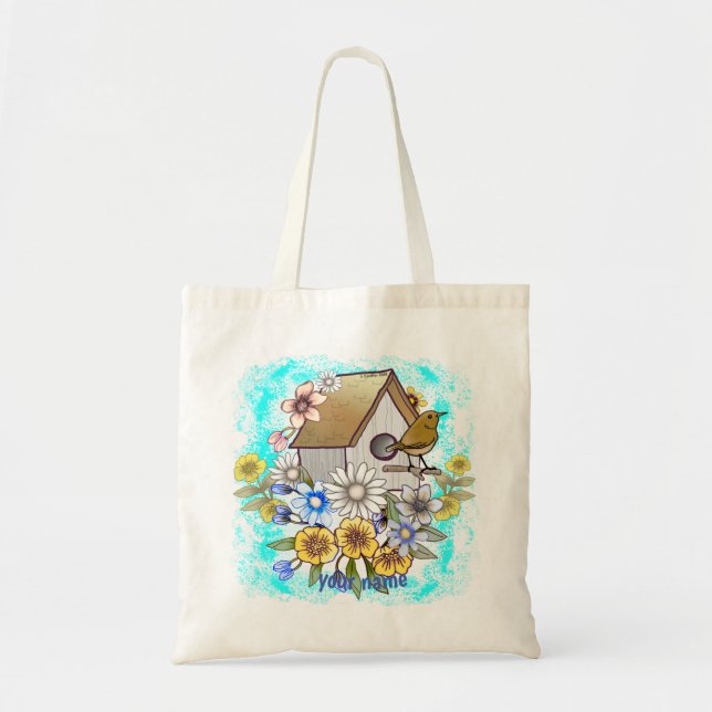 Bolsa Tote Birdhouse Wren Tote Bag (Frente)