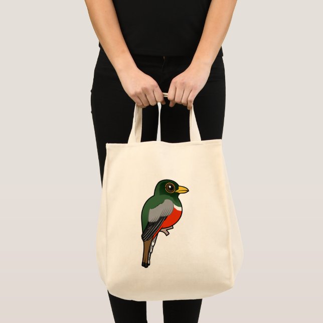 Bolsa Tote Birdorable Elegant Trogon (Frente (produto))