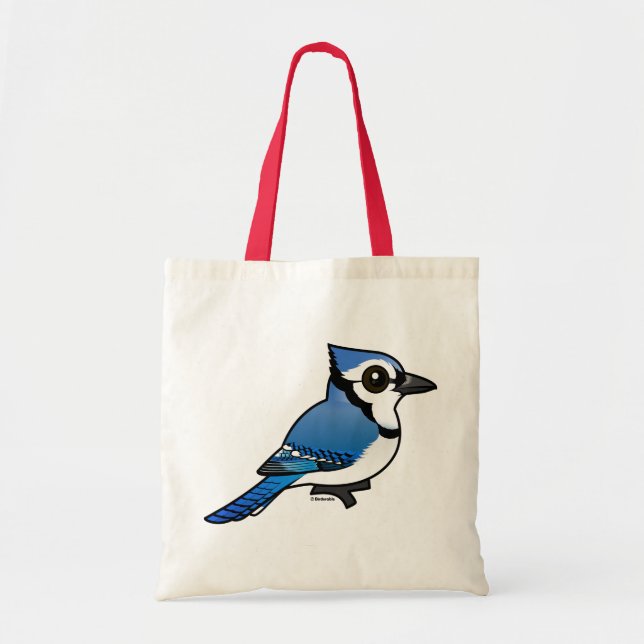 Bolsa Tote Birdorable Jay azul (Frente)