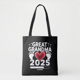 Bolsa Tote Bisavó carregando anúncio de gravidez de 2025