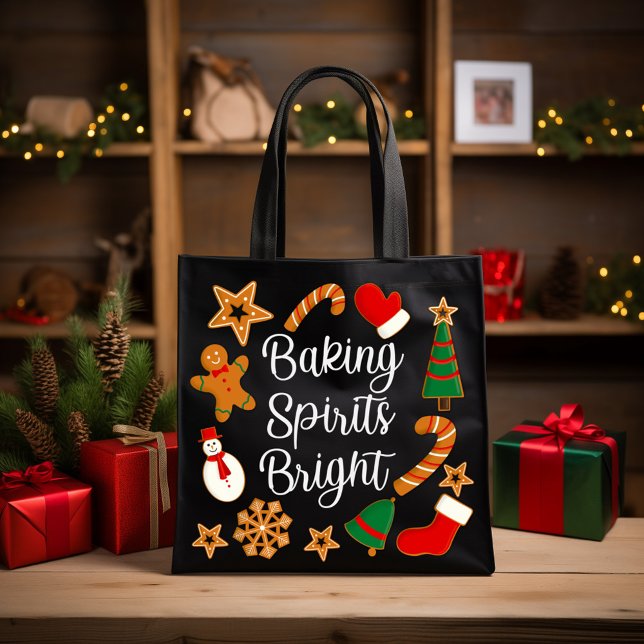 Bolsa Tote Biscoito de Natal Bright Gingercake Cookie (Criador carregado)