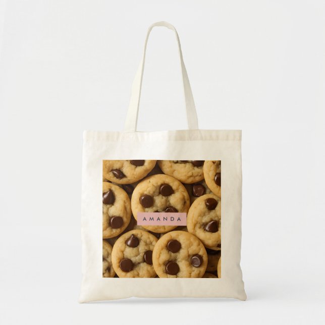 Bolsa Tote Biscoito Personalizado com Gotinhas de Chocolate (Frente)