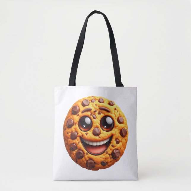 Bolsa Tote Biscoito sorridente. (Frente)