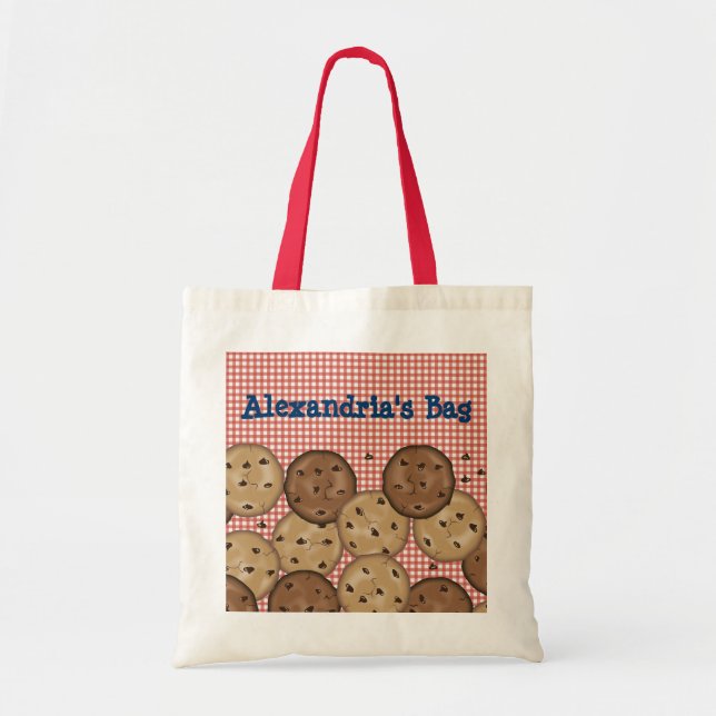 Bolsa Tote Biscoitos customizáveis dos pedaços de chocolate (Frente)