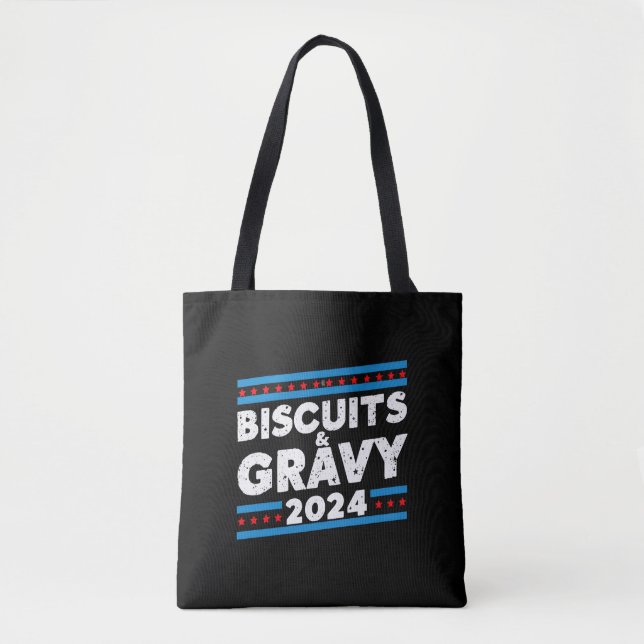 Bolsa Tote Biscoitos e Gravy 2024 Eleição Presidencial (Frente)