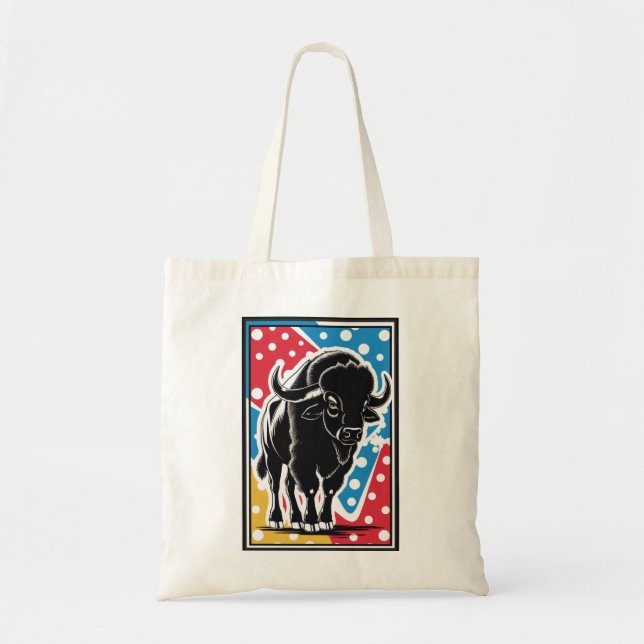 Bolsa Tote Bison - Pop de Buffalo (Frente)