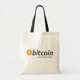 Bolsa Tote Bitcoin BTC aceitou aqui a sacola de |